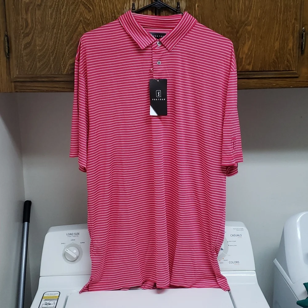 PGA Tour Freeform Men Short Sleeve Polo Shirt. (XL) - Picture 2 of 8